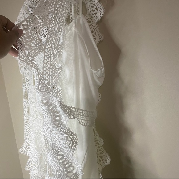 City Chic Martina Lace Blouse in White - Picture 5 of 8